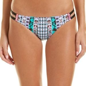 Nanette Lepore Kimono Patchwork Cheeky Bikini Bity